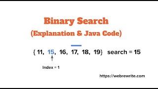 Binary Search Program in Java