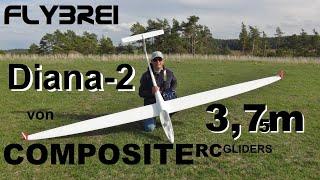 Diana 2 von Composite RC Gliders Erstflug am Hang