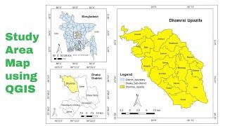 Study area Map using QGIS