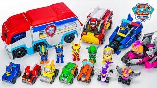 Paw Patrol toys unboxing ASMR | Paw Patrol The Mighty Movie Collection Toys | Big Transport Vehicle