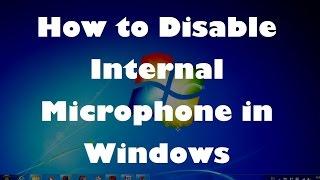 How to Disable Internal Microphone While Using An External Mic In Windows