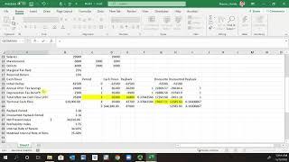 NPV Profile, Data Table, & Sensitivity Analysis of Required Return