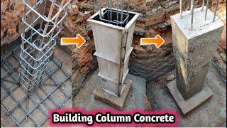 How To Build Building Foundation Column Concrete Make