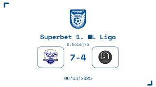 SUPERBET 1. WL LIGA: Lacus Stoczniowiec - Romanowski Nieruchomości 7:4 [2. kolejka, Wiosna 2025]