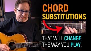 These simple chord substitutions are a game changer for improvising on guitar! Guitar Lesson - EP529