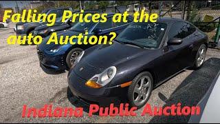 Prices are starting to go down at the Indiana Public Auto Auction