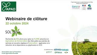 APAD Webinaire de clôture de projet SOL'iflore octobre 2024