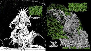 Lymphatic Phlegm / Morgue Breath - split 12" FULL ALBUM (2024 - Goregrind / Deathgrind)