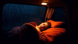 Rain and Thunder for Sleep - Relaxing Car Night Ambience to Instantly Fall Asleep Deeply