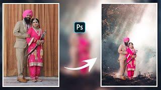 How to Edit Wedding Photos in Photoshop cc 2020 | Cinematic Couple Photo Editing in Photoshop