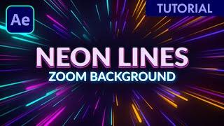 Neon Lines Zoom (Looping) Background | After Effects Tutorial