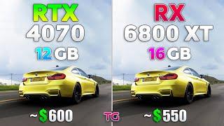 RTX 4070 vs RX 6800 XT - Test in 10 Games