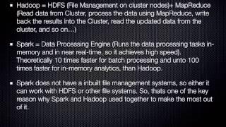Difference between Spark and Hadoop