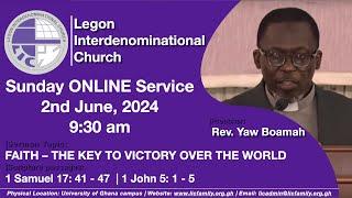 LIC Sunday Service | FAITH – THE KEY TO VICTORY OVER THE WORLD | 2nd June 2024