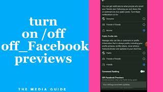 How To On /Off OFF- Facebook  Previews  2022