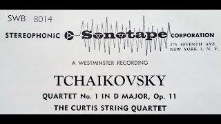 TCHAIKOVSKY Quartet No.1 - The Curtis String Quartet Sonotape SWB-8014 2-track reel to reel tape