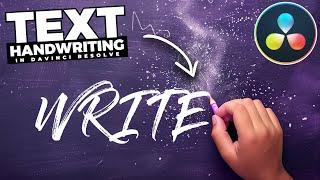 Write On HANDWRITING EFFECT Tutorial In Davinci Resolve