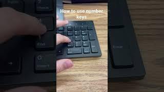 How to use number keys