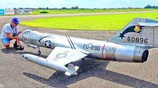 GIANT RC TURBINE JET!! 39KG F-104 STARFIGHTER FLIGHT DEMONSTRATION