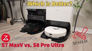 Roborock S8 Pro Ultra Compared to the S7 MaxV Ultra.  Shocking Test Results!  Must See!