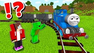 JJ and Mikey find Thomas the Train CHALLENGE in Minecraft / Maizen Minecraft (13+)