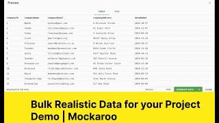 Bulk Realistic Data for your Project Demo | Mockaroo | Sourabh Chawla