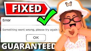 How To Fix Roblox Something Went Wrong PC