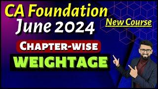 Weightage of Chapters in CA Foundation New Scheme | CA Foundation June 2024| CA Hardik Manchanda |