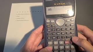 Calculate mean, variance, and standard deviation using Casio calculator