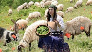 Nomadic life of IRAN! Cooking Dish Called Dolme in Mountain village