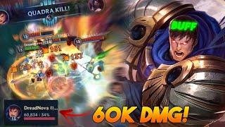 NEW BUFFED GAREN IS INSANE!! | BUILD/RUNES 60K DAMAGE DEALING!! | WILDRIFT