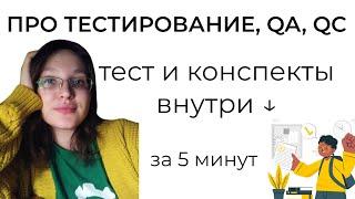 Что такое тестирование? Чем тестирование отличается от QA? Что делает тестировщик?