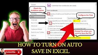 How to turn on autosave in excel