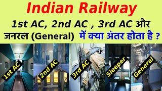 Indian Railway 1st AC, 2nd AC, 3rd AC और Sleeper कोच में अंतर जानिए | Full information
