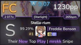 9.1⭐ Freddie Benson | Kano - Stella-rium [Starlight] +HDDT 99.29% | #1 | 1230pp FC - osu!