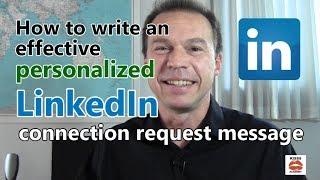 How to write an effective personalized LinkedIn connection request message