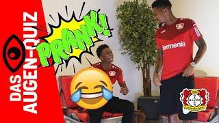 Why am I actually here?  – PRANK!   | Demarai Gray vs. Leon Bailey in "THE EYE QUIZ"