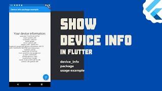 Flutter - Get device info