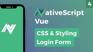 NativeScript Vue - Login Screen Styling/CSS