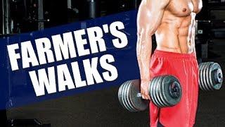 The "Farmer's Walk" For Big Forearms & Traps