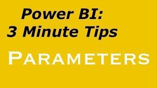 Power BI - Specifying Parameters for Data Source