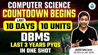 UGC NET Computer Science | UGC NET June 2023 | DBMS Unit Wise PYQs by Aditi Mam || JRFAdda