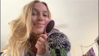 ASMR ~ playing with my hair & rambling  hair brushing asmr ‍️