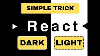 Light / Dark Mode | React | Typescript | Simplest way