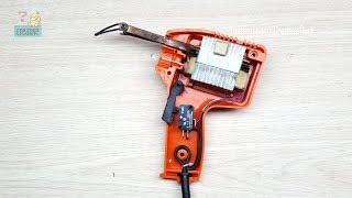 Open soldering gun and fix broken LED - Transformer soldering iron