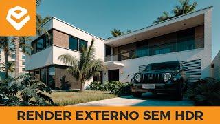 ENSCAPE: RENDER EXTERNO SEM HDRI #enscape #3D #sketchup