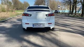 Mitsubishi Lancer X Ralliart acceleration borla exhaust