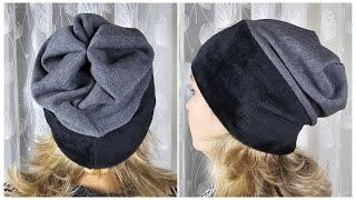 Hat from 2 rectangles in 5 minutes/Without a pattern