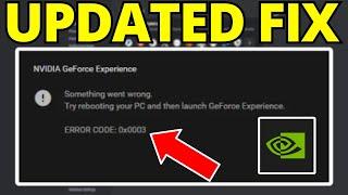 How To Fix NVIDIA App Error Code 0x0003