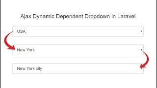 Laravel Dynamic Dependent Dropdown using Ajax